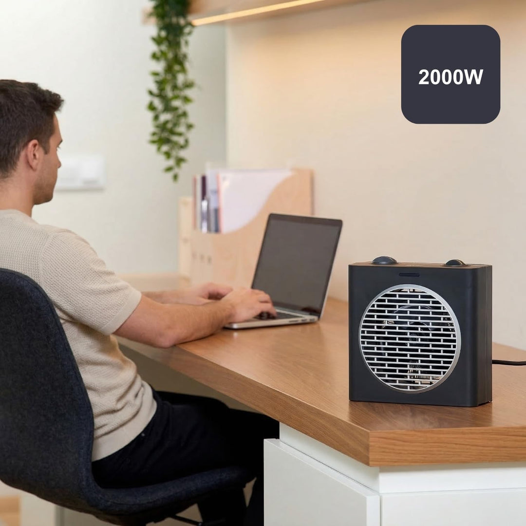 BLACK+DECKER - Heizlüfter 2000W, 3 Modi, sicher 2000W | Kompakt, 2000W | Kompakt
