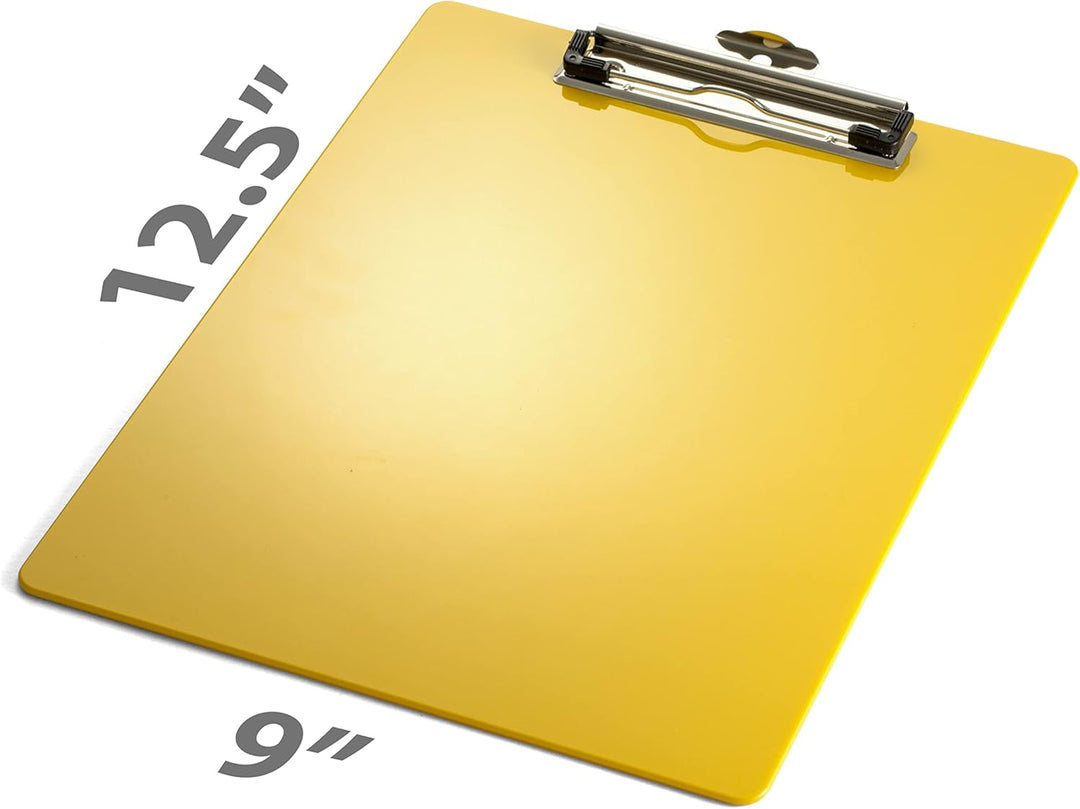 Officemate Klemmbrett aus recyceltem Kunststoff, Buchstabengrösse, gelb, 6 Stück (83082), gelb