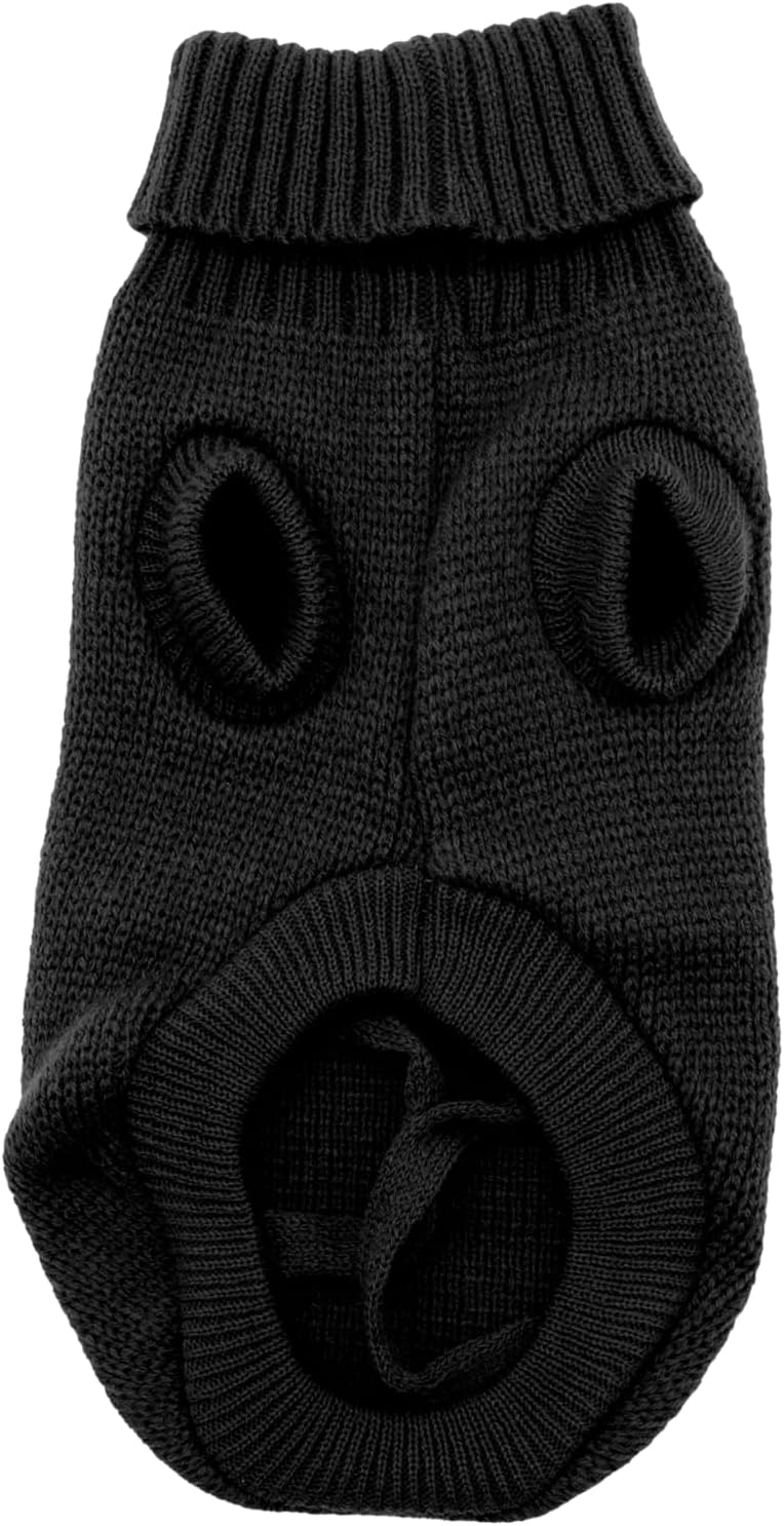 Croci C7074024 Rollkragenpullover, Stoccolma Schwarz, 60 cm Schwarz 60 cm, Schwarz 60 cm