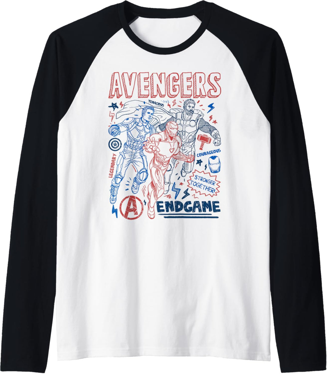 Marvel Avengers: Endgame Doodles Raglan