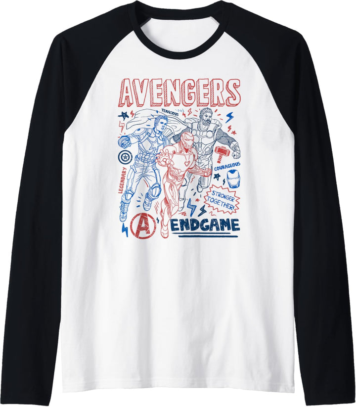 Marvel Avengers: Endgame Doodles Raglan