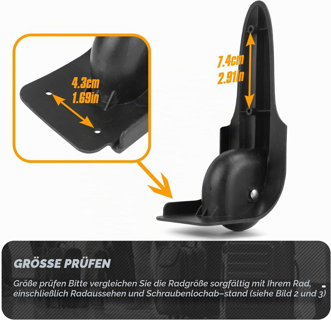 1 Pair Kofferrollen Gepäck Ersatzräder Gummi Koffer Ersatzräder Ersatzrollen(VD031), Vd031
