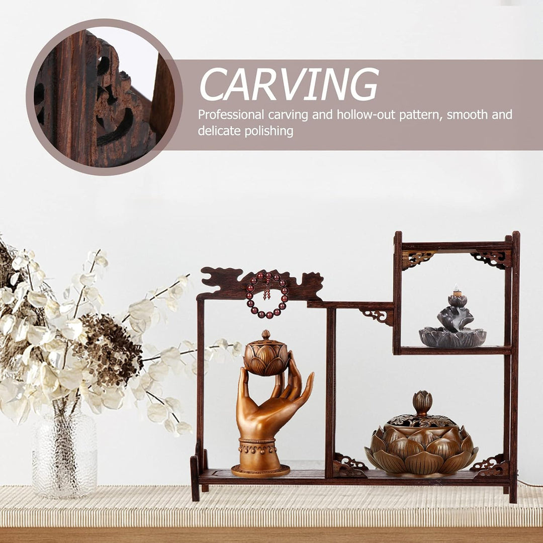 STOBOK Ausstellungsstand Antikes Ausstellungsregal Aus Rustikalen Buch Regal Palisander-Display-stän