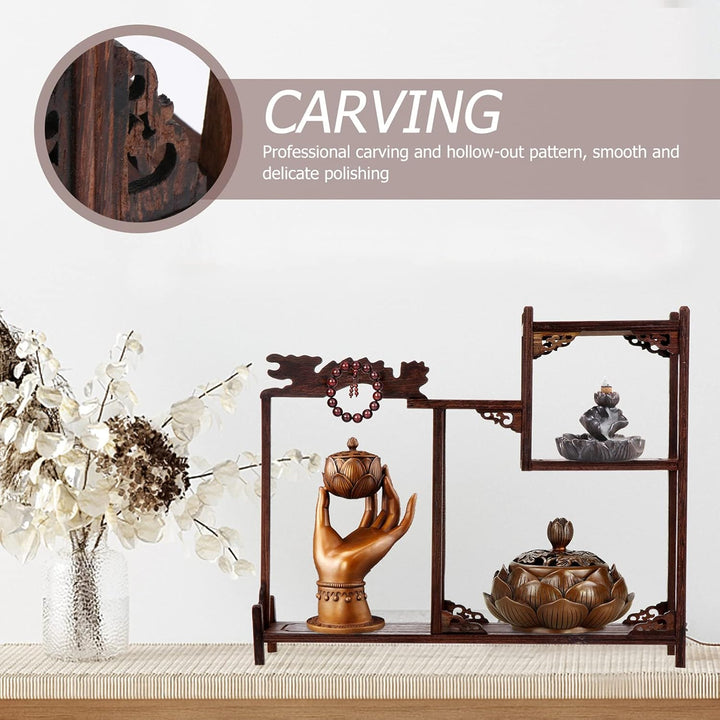 STOBOK Ausstellungsstand Antikes Ausstellungsregal Aus Rustikalen Buch Regal Palisander-Display-stän