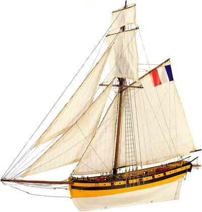 Artesanía Latina - Holzmodellschiff - Französische Kutter Kaperschiff Le Renard - Modell 22401, Mass