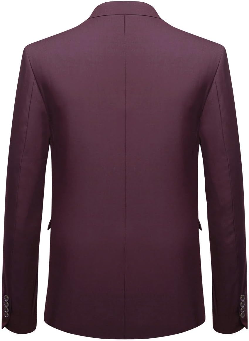 Anzug Herren Slim Fit 3 Teilig Anzüge Herrenanzug Sakko für Hochzeit Business XXL Rot, XXL Rot