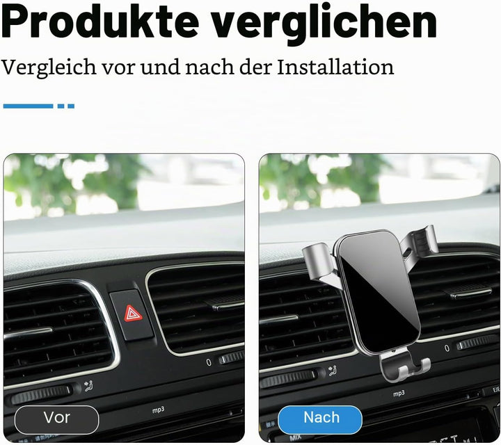 KUNGKIC Auto-Handy-Halterung Verstellbare Autotelefon-Halterung Compatible with VW Volkswagen 2009-2