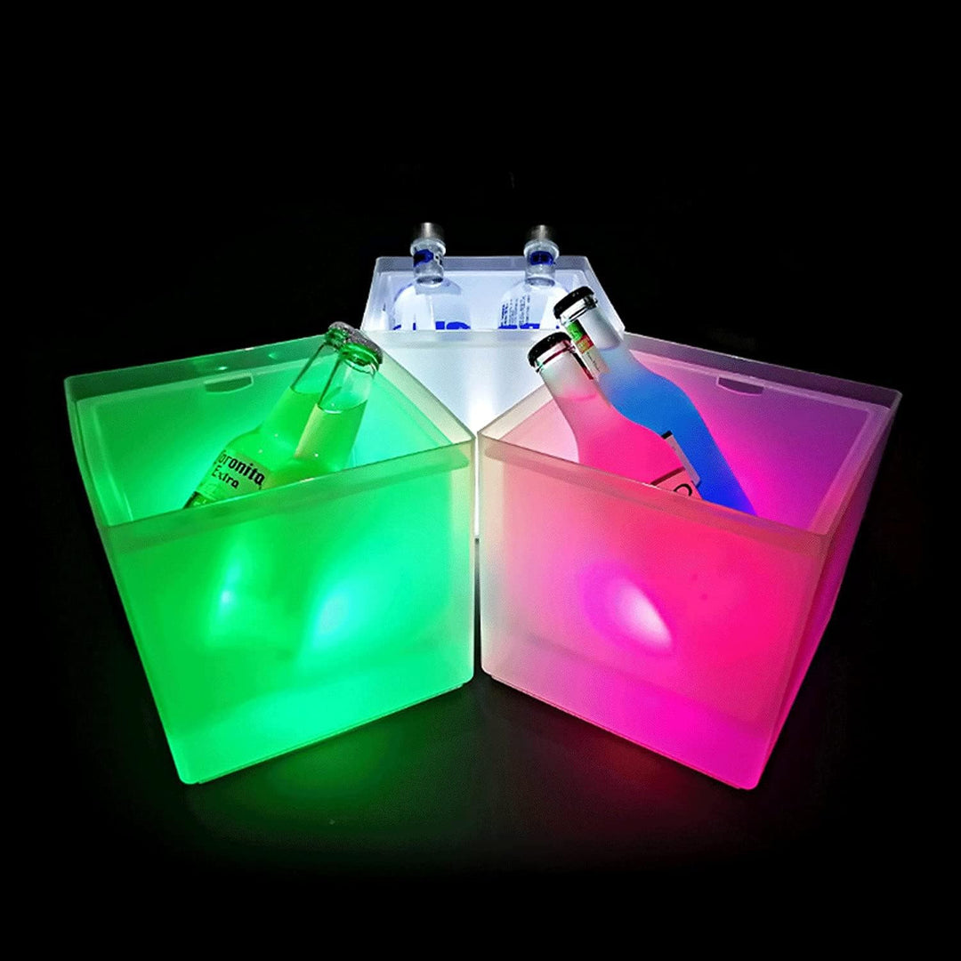 3.5L Eiskübel LED, Bunte Led Eiskübel für Flaschen, Eiskübel mit automatischem Farbwechsel, Für Part