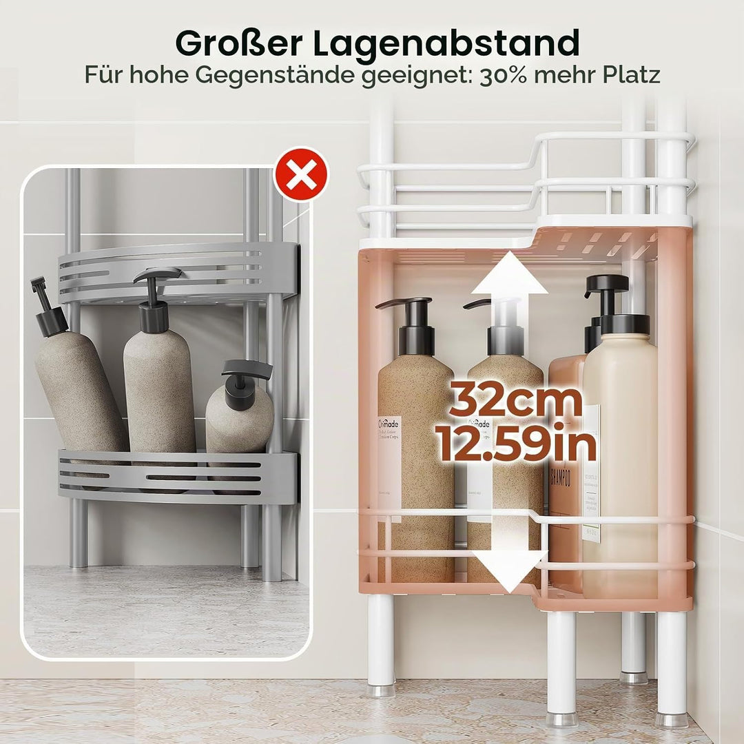 Orimade 3 Stück Duschregal Stehend Rostfrei,Ecke Duschablage Freistehende, Duschablage ohne Bohren f
