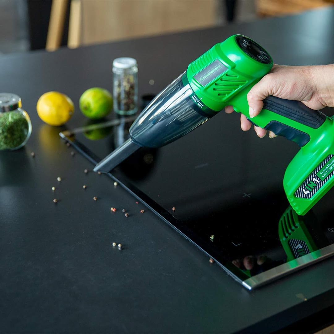 Hammersmith AirStorm - kabelloser Handstaubsauger & Luftkompressor - Auto Staubsauger mit Hepa Filte