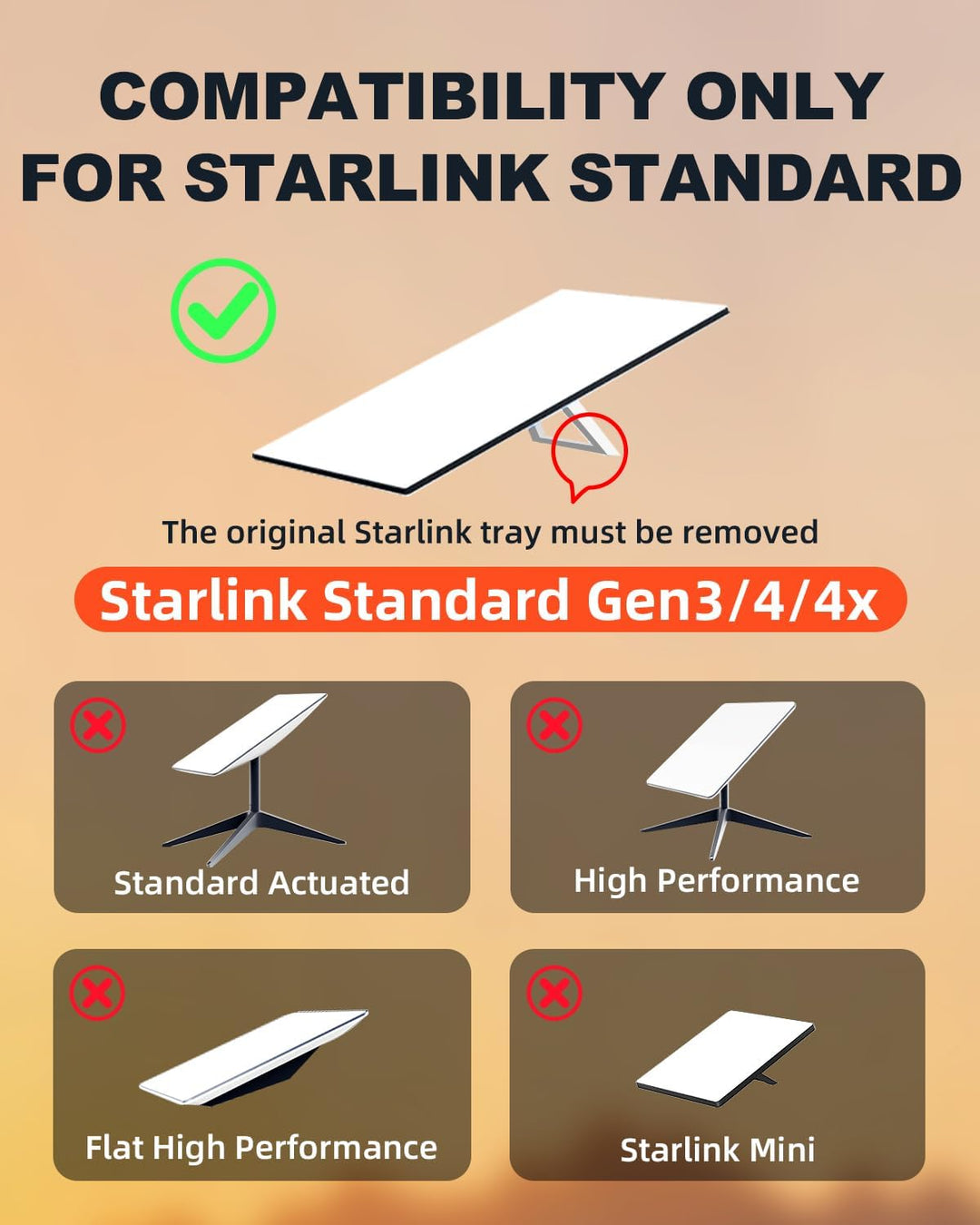 Starlink Halterung für Gen 3,Verstellbare Starlink Gen 3 Stativ-Ständerhalterung,Tragbare Starlink G