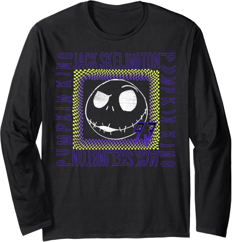 Nightmare Before Christmas Jack Skelington Skate Square Langarmshirt