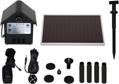 T.I.P. Solar Teichpumpe SPS 250/6 (LED Beleuchtungsring, 3 W, bis 250 l/h Fördermenge für Gartenteic