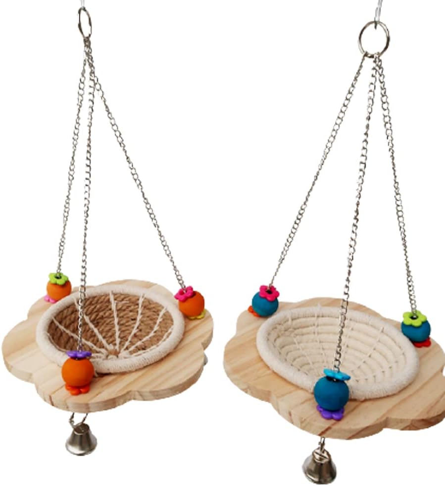 Papageienvogelnest,Vögel Schaukel Spielzeug,Papagei Hängen Schaukel Kauspielzeug,Natürliche Baumwoll