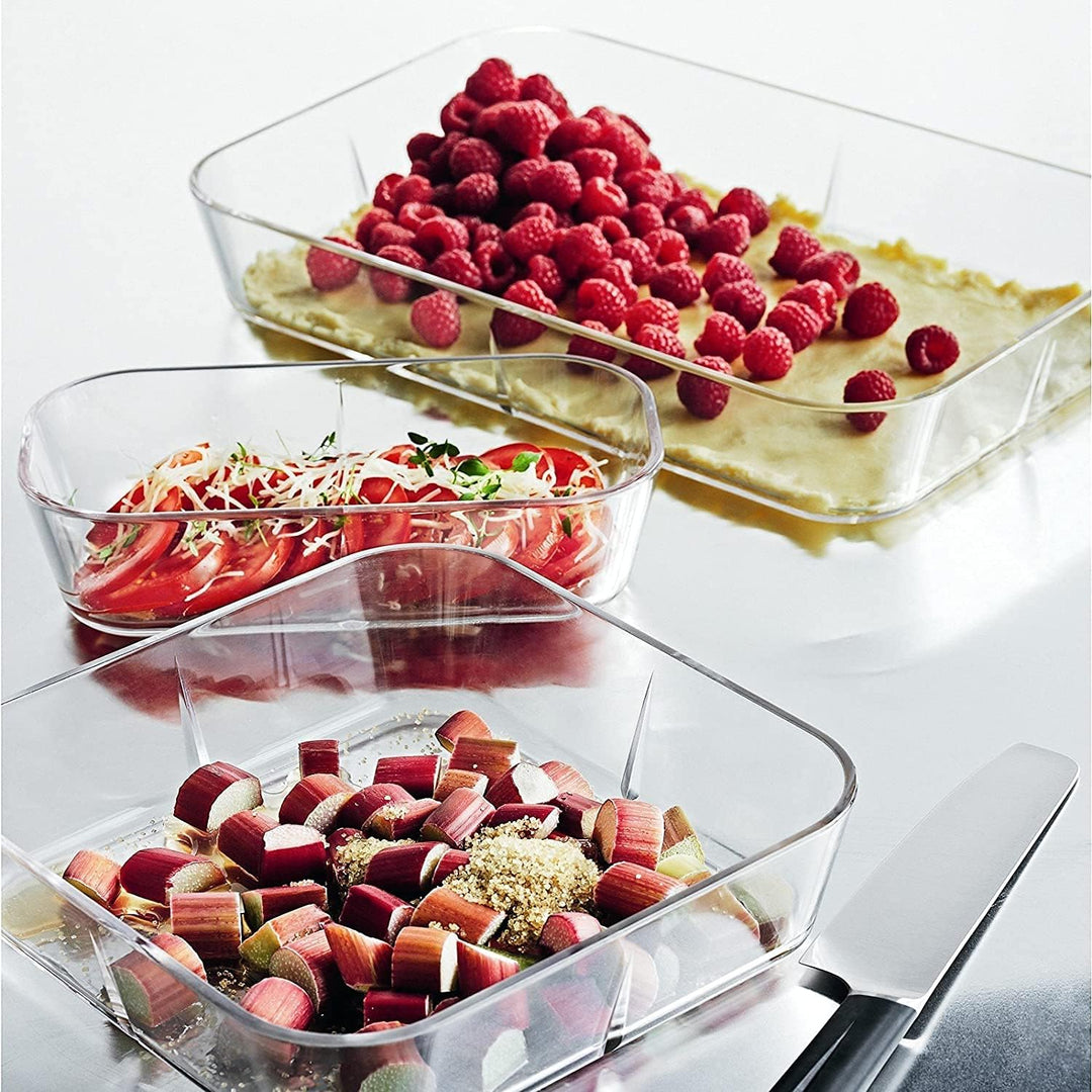 Rosendahl Ofenfeste Form 24x24 cm Grand Cru stapelbar klassisches Design, klar 2,45 l Ofenfeste Form