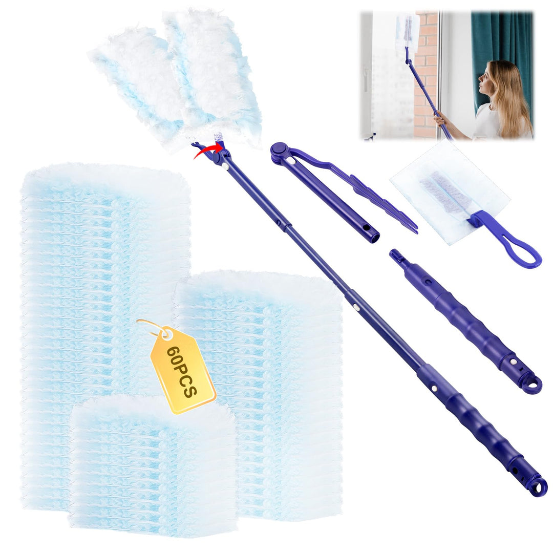 60 Stück für Swiffer Staubmagnet Nachfüllpack Set - Staubwedel, Duster Nachfüllpack für Swiffer mit