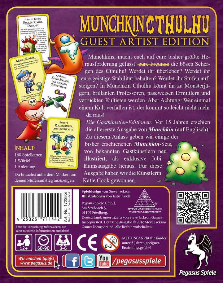 Pegasus Spiele 17239G - Munchkin Cthulhu Guest Artist Edition, Katie Cook-Version