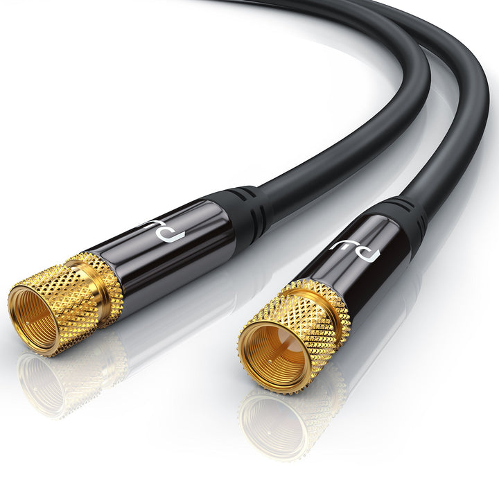 CSL - 15m SAT Kabel HDTV 135dB - Premium SAT Koaxialkabel Satellitenkabel F Stecker - TV HDTV Radio
