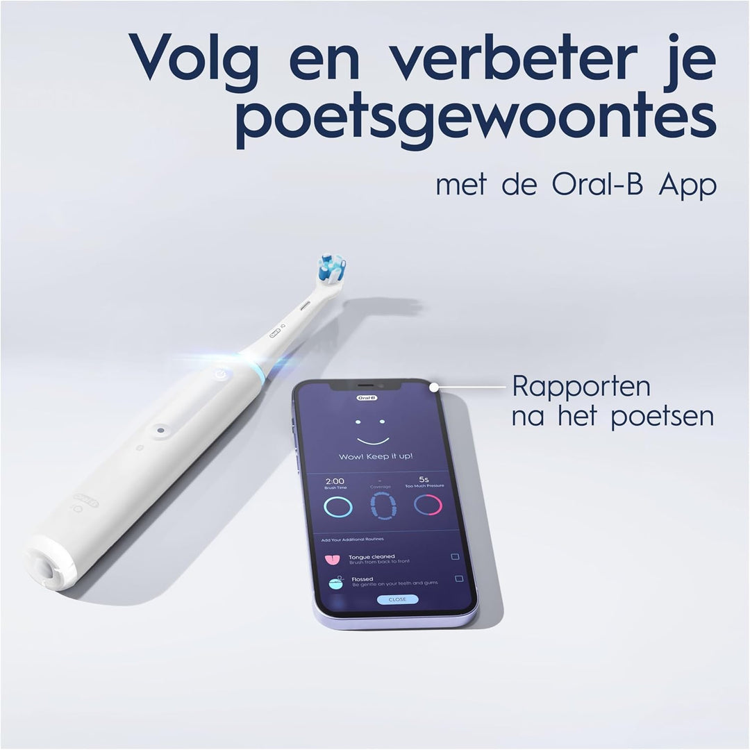 Oral-B iO 4N Elektrische Zahnbürste mit wiederaufladbarem Griff, 1 Kopf und Reisekoffer, entworfen v