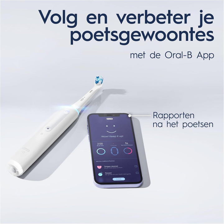 Oral-B iO 4N Elektrische Zahnbürste mit wiederaufladbarem Griff, 1 Kopf und Reisekoffer, entworfen v