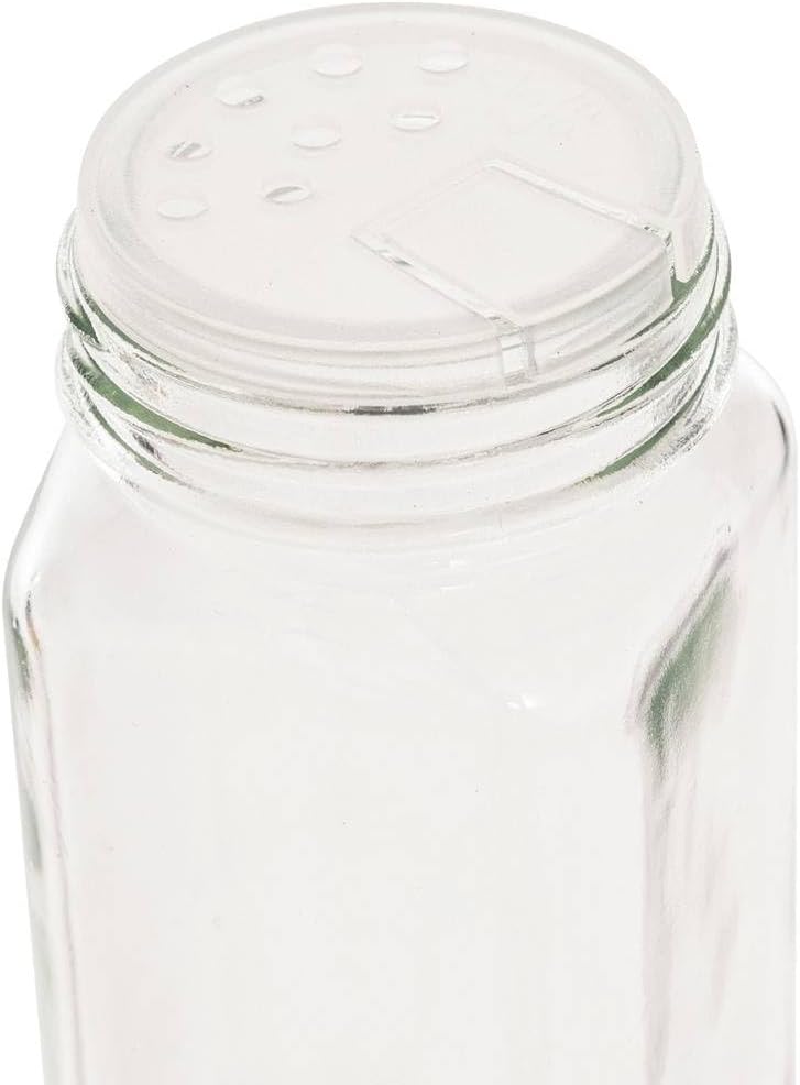 5Five – Set aus transparenten Glas- und Bambus-Gewürzdosen – Gewürzorganizer