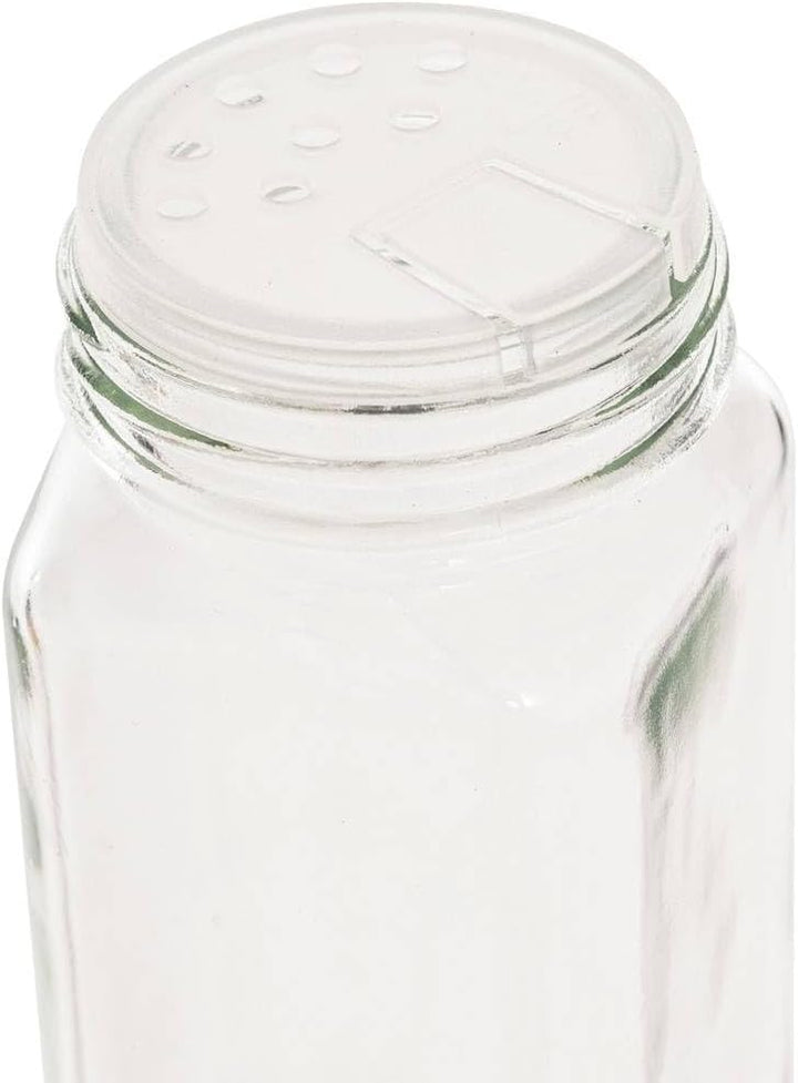 5Five – Set aus transparenten Glas- und Bambus-Gewürzdosen – Gewürzorganizer