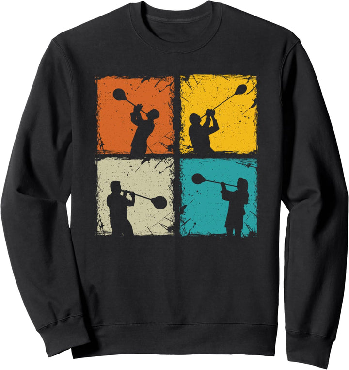 Glass blowing retro squares glassworking - glass blower gift Sweatshirt
