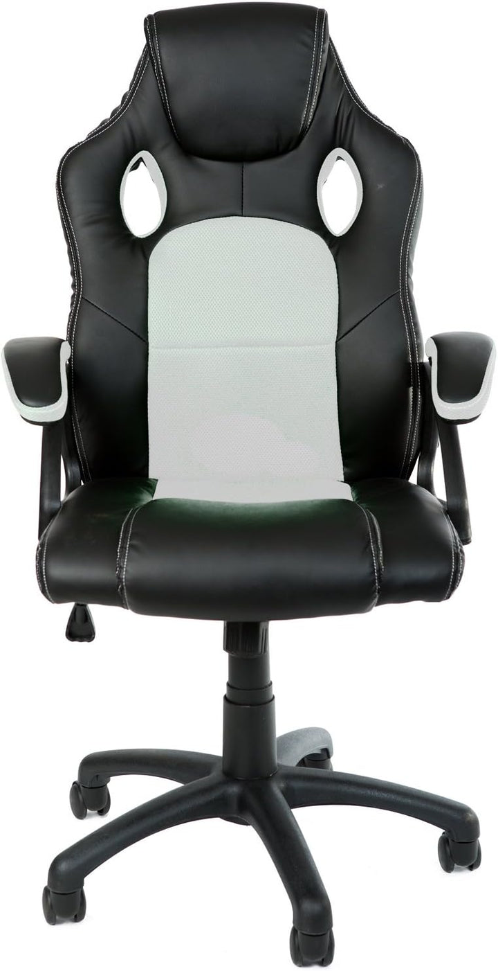 Panorama24 Gamer Stuhl Gaming Schreibtischstuhl Chefsessel Bürostuhl Ergonomisch, Weiss, 9 Farbvaria