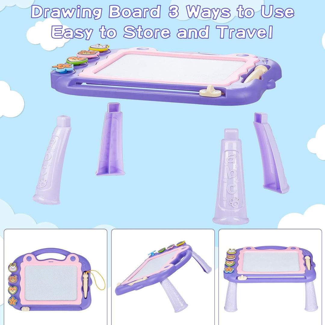 Magnetische Maltafel Zaubertafel,Magnetische Zaubertafeln Kinder mit 4 Form Stempel,Spielzeug zum Sc