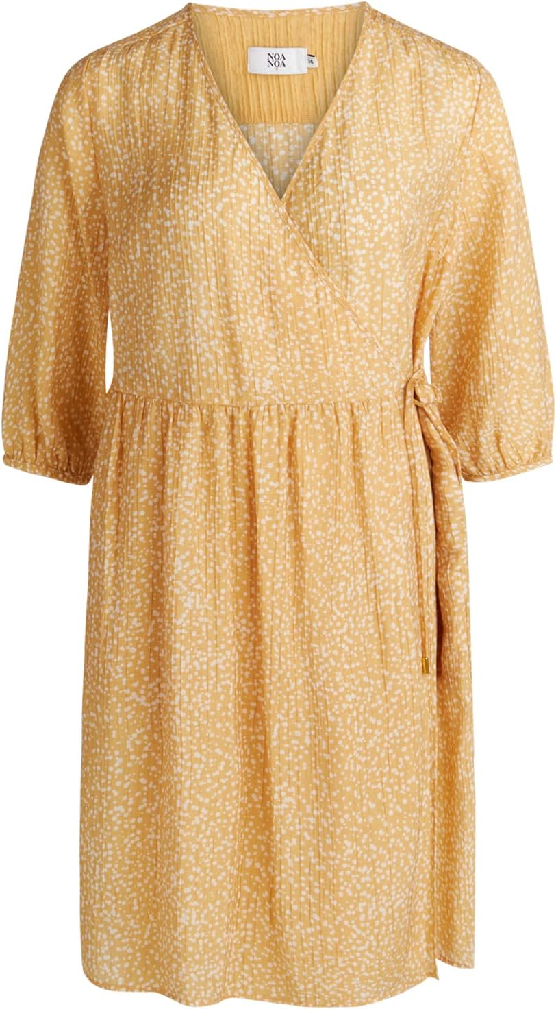 Noa Noa Damen Camillenn Dress 36 Print Yellow/White, 36 Print Yellow/White