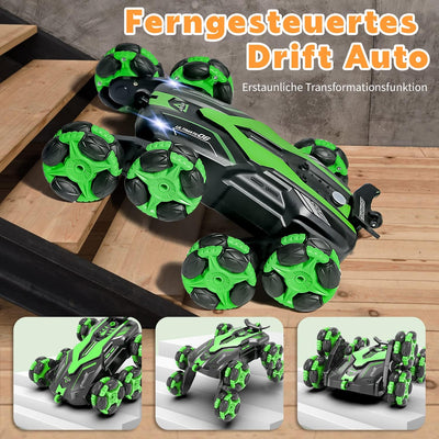 Ferngesteuertes Auto ab 10 Jahre, RC Auto mit LED Lights und Sprühnebel, RC Drift Car mit 360° Drehb