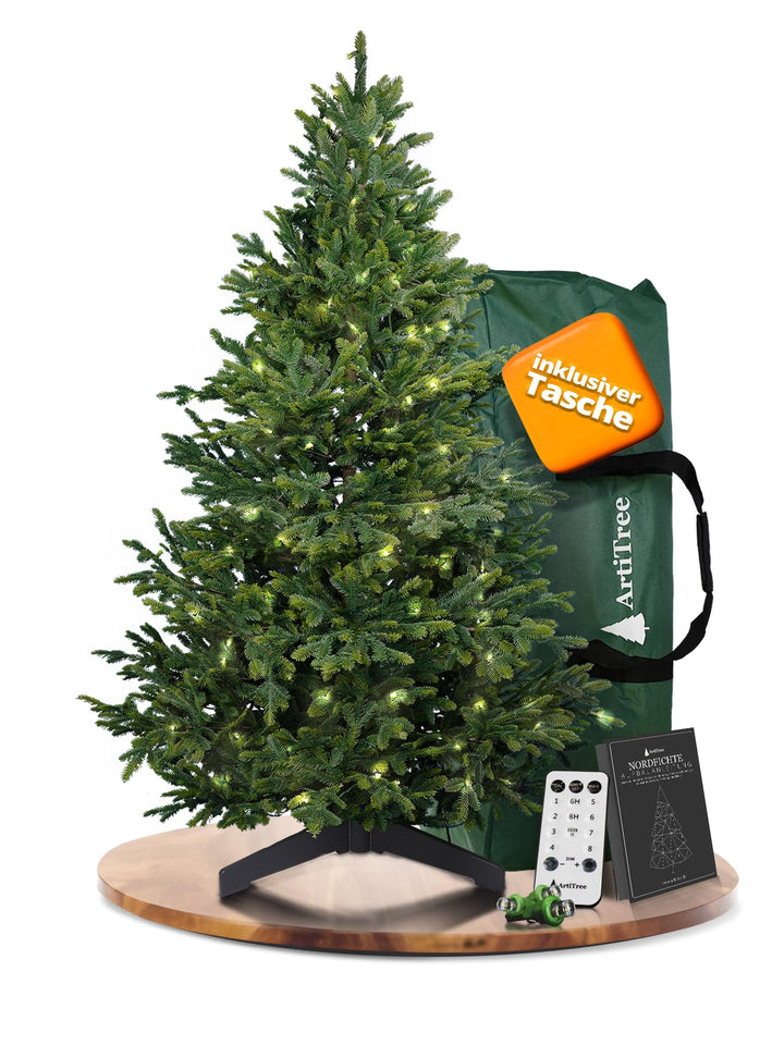 Weihnachtsbaum künstlich [100% Spritzguss] - Naturgetreuer Tannenbaum mit Stabiler Spitze | Premium