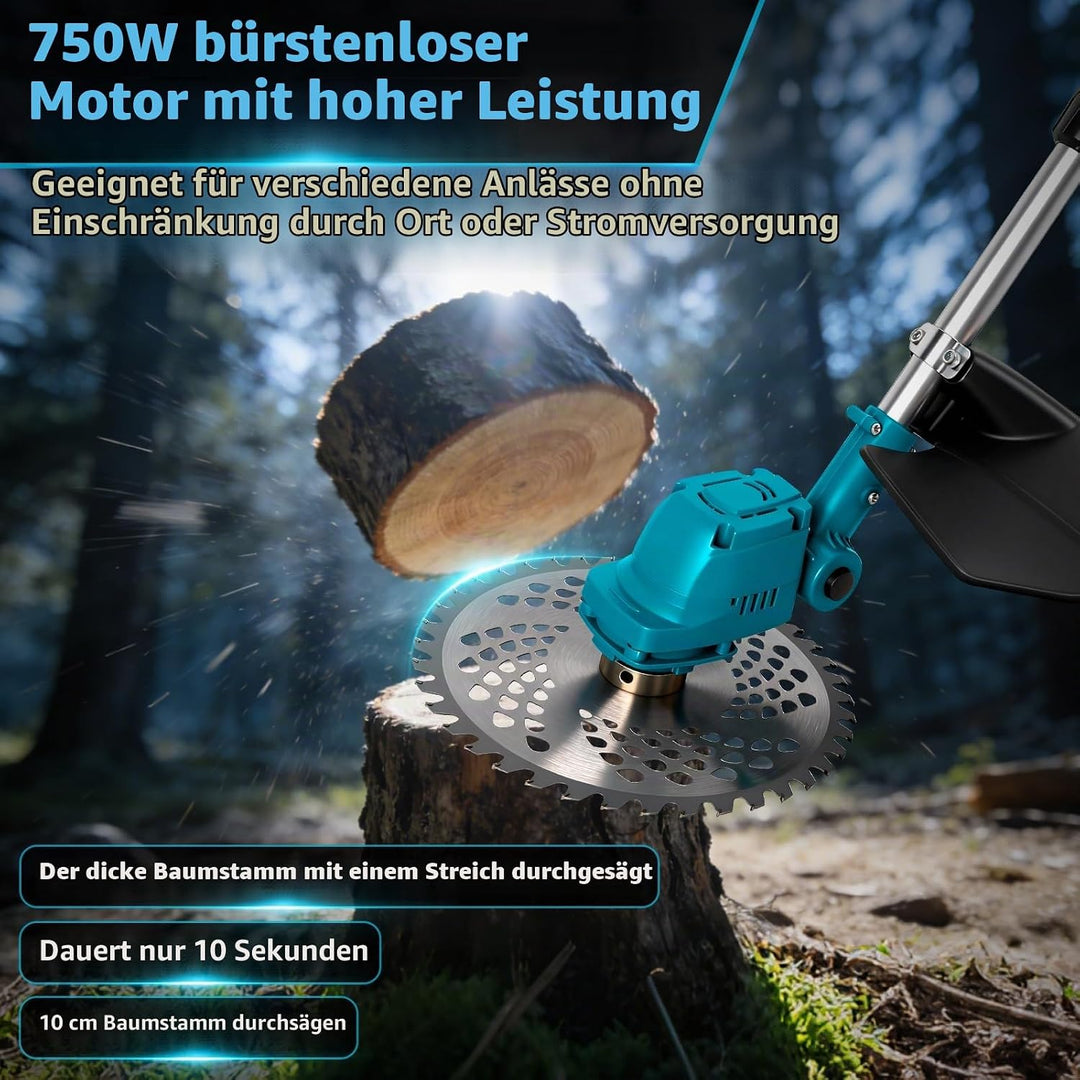 Akku Rasentrimmer kompatibel mit Makita 18V Akkus (ohne Akku)