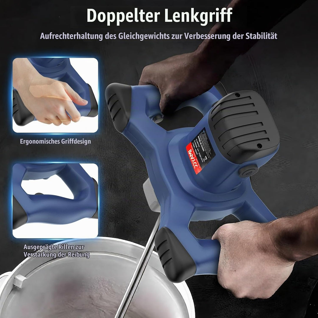 IMAYCC 2100W Rührwerk Mörtelrührer Elektrischer Beton Mischer Mörtelmischer M14 6 Geschwindigkeits R