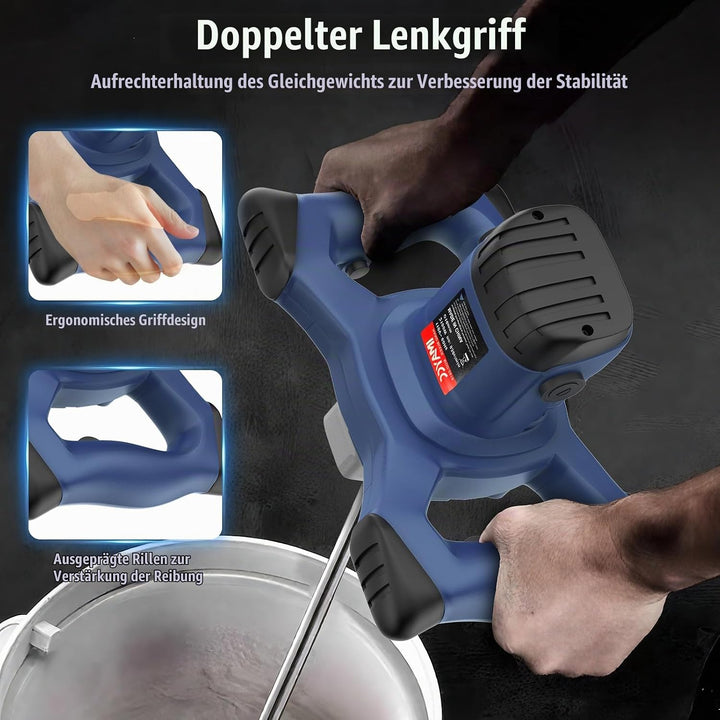 IMAYCC 2100W Rührwerk Mörtelrührer Elektrischer Beton Mischer Mörtelmischer M14 6 Geschwindigkeits R
