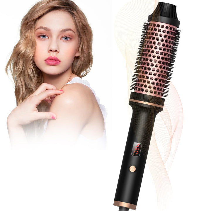 3 In 1 Thermal Brush,38MM Fass Salon One Step Haartrockner und Volumiser Thermobürste,5 Temperaturst
