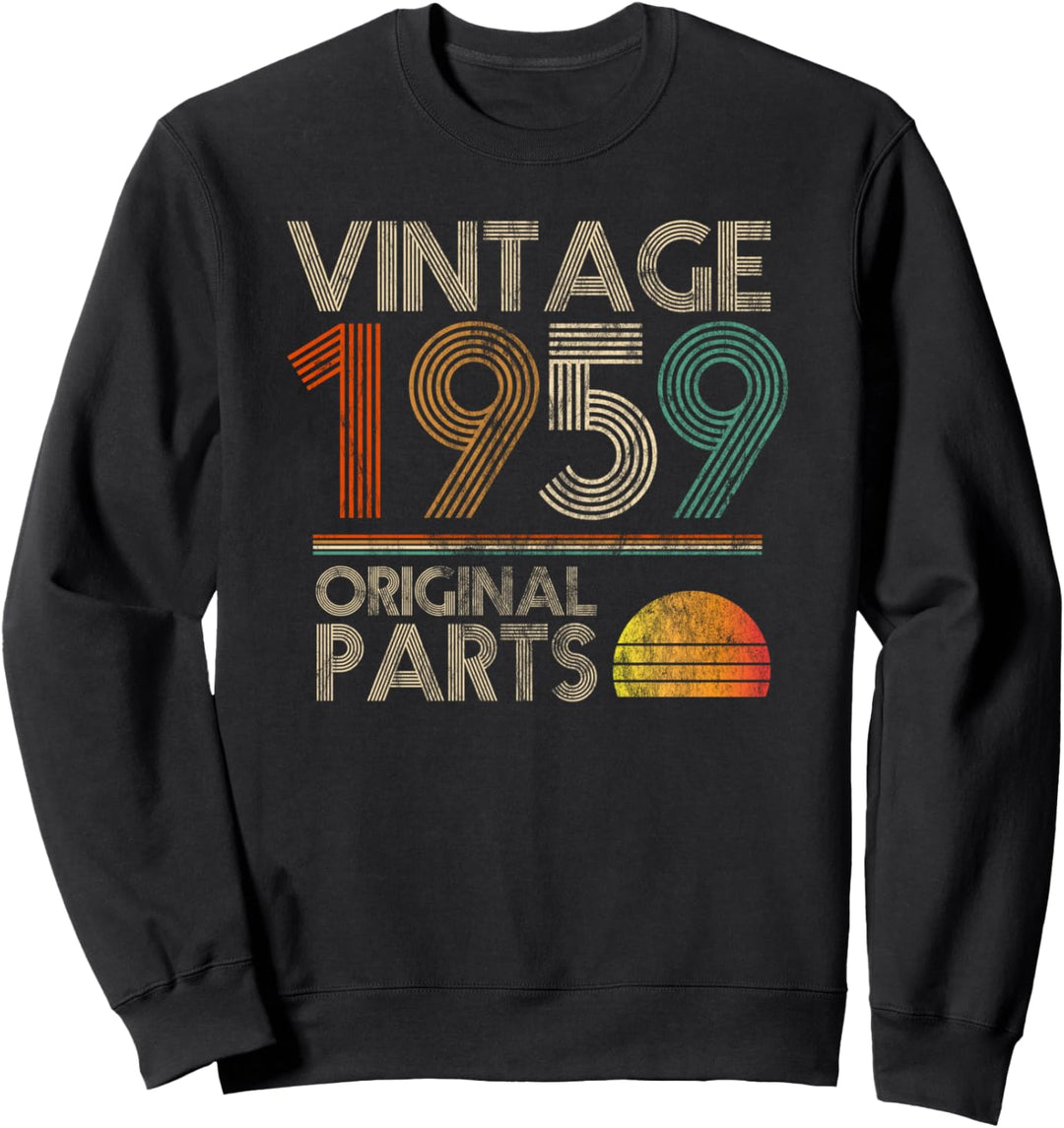 Vintage Original Parts Geburtstag 1959 63. Retro Style Sweatshirt