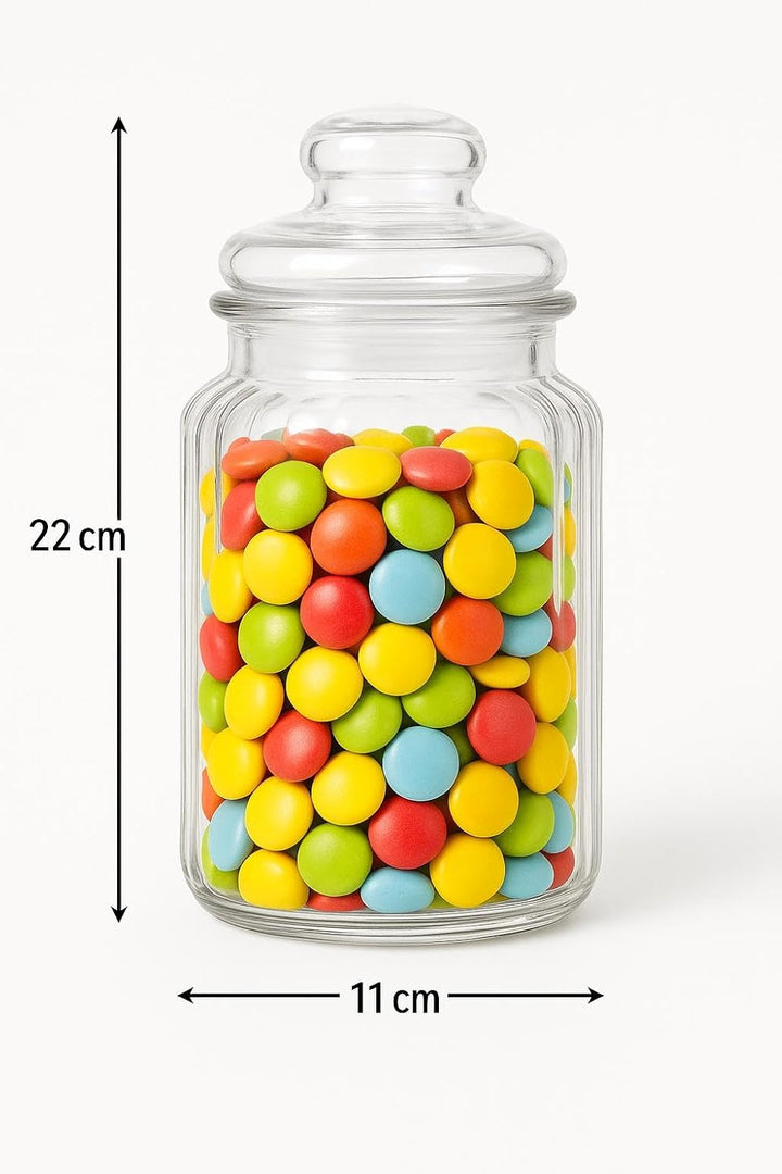 KAMACA Candy Bar Gläser 1,2L – 6er Set Bonbongläser mit Deckel – luftdichte, spülmaschinenfeste Vorr