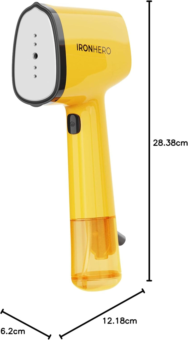 Cecotec Vertikales Bügeleisen mit Keramiksohle IronHero V-1500 Essential Yellow, Leistung 1500 W, ko
