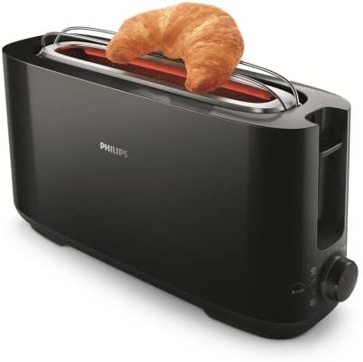 Philips HD2590/90 Gitter Broten Daily schwarz, 1 Schlitz Extra lange, Knopf Warmhalterost