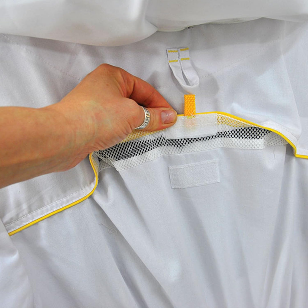 LYSON Imkerbluse mit abnehmbarem Hut/Imkerjacke mit Handstulpen mit Daumenloch Imkerbluse belüftet P