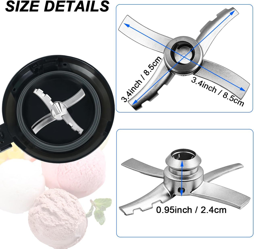 Ersatz-Paddel Klinge Kompatibel mit Ninja CREAMi Scoop & Swirl Eismaschine NC701EU NC700 NC701 NC701