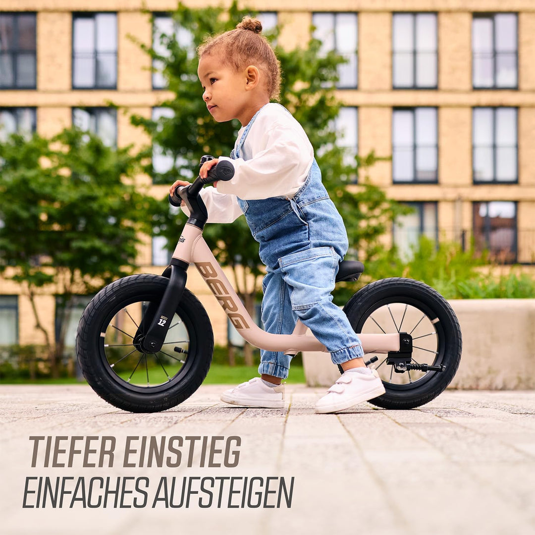 BERG MOOV 12 Laufrad | ab 2,5 Jahre | 12 Zoll | Lauflernrad bis 30 kg mit Luftreifen | Lenkrad und S