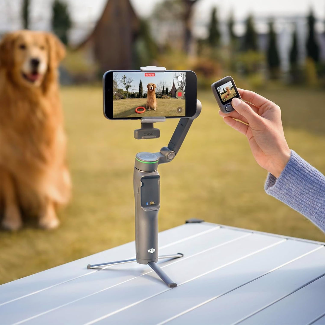 DJI Osmo Mobile 8P Vlog Combo mit Mic Mini 2 (1 TX+1 Mobile RX+Ladeschale), 360°-Schwenk Smartphone
