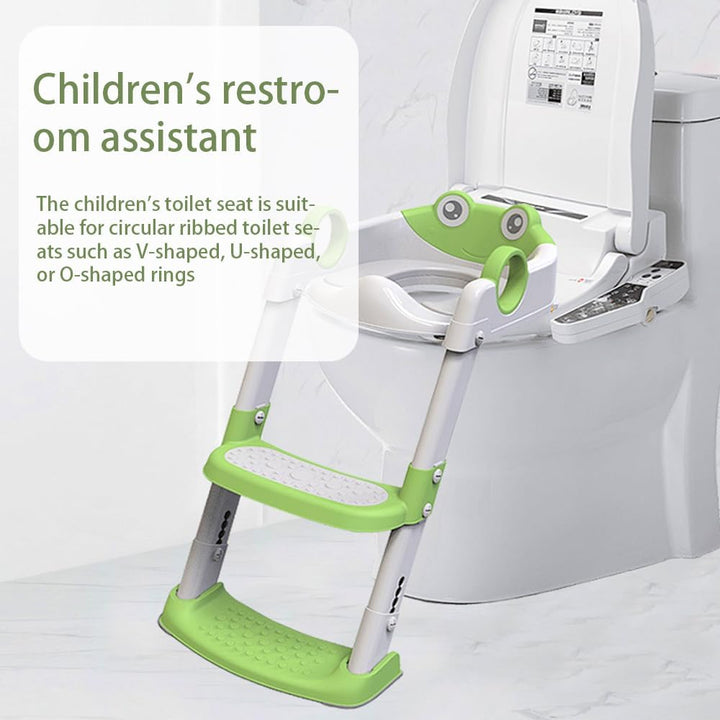 Toilettensitz Kinder mit Treppe, 2-in-1 kinder Toilettensitz mit Treppe, Verstellbar Toilettentraine
