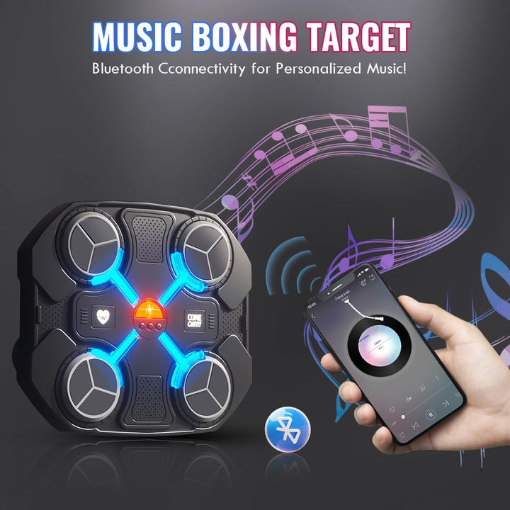 OneNine Bluetooth Music Boxing Machine, Boxmaschine mit Musik, Wandmontiertes Boxziel, LED Musik Box