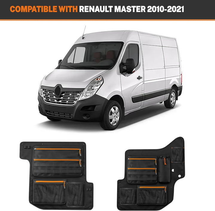 2PCS Scheunentür Lagerorganisator für Renault Master Opel Movano 2010-2021 | Stauraumsparer Scheunen
