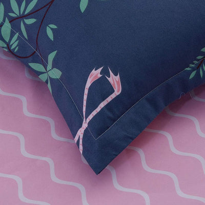 Homewish Flamingo Bettbezug 200x200 Rosa Flamingo Bettbezug Süsses Tier Blumen Flamingo Bettwäsche-S