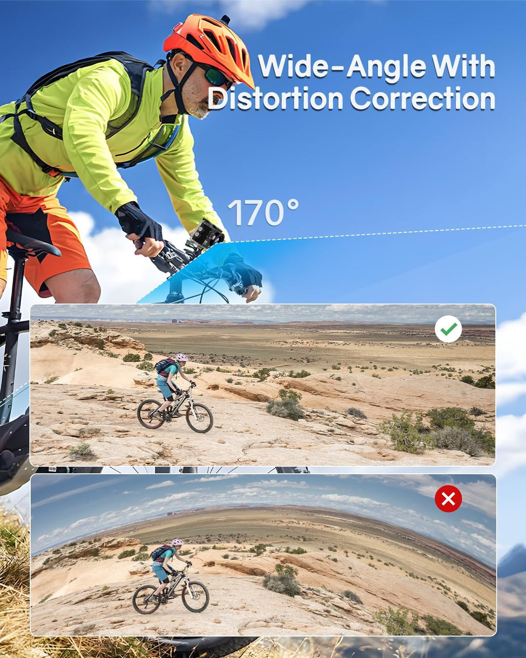 TIMNUT 4K60FPS Action Kamera, 40M wasserdichte Action Cam Unterwasserkamera mit 64 GB SD-Karte, 6-Ac