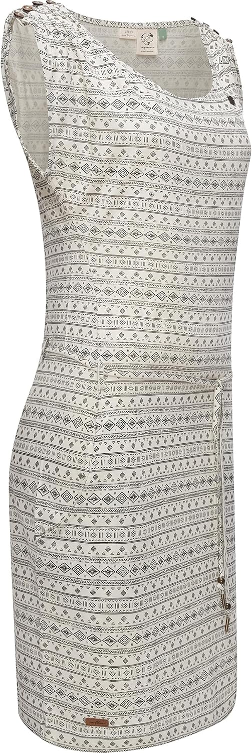 Ragwear Damen Kleid kurzes Sommerkleid Chego Organic XS-XXL XL Offwhite, XL Offwhite